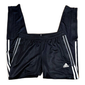 Adidas Aero Pants Ready Black White Ankle Zip Full Length Athletic Women's S